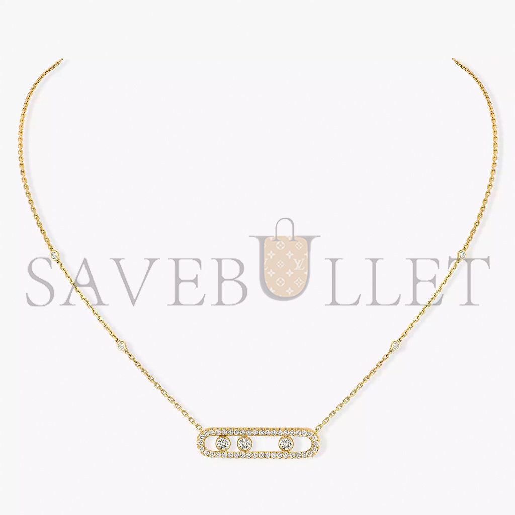 Mes1kaa paris move pavÉ yellow gold d1am0nd necklace